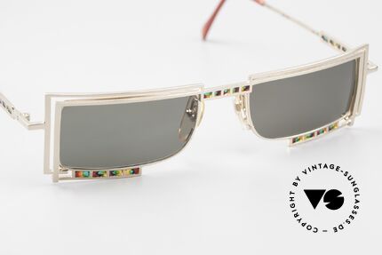 Casanova LC4 24kt Gold Plated Sunglasses, unworn pair; dark-green lenses (100% UV protection), Made for Men and Women