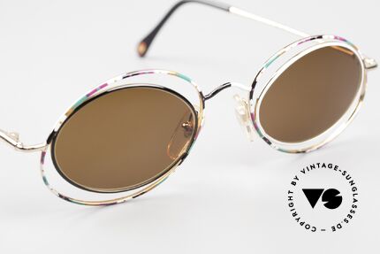 Casanova LC16 Crazy Sunglasses Multicolor, unworn with brown sun lenses for 100% UV protection, Made for Women