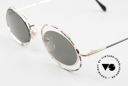 Casanova LC16 Crazy Shades Multicolored, precious gold-plated frame with multicolored pattern, Made for Women