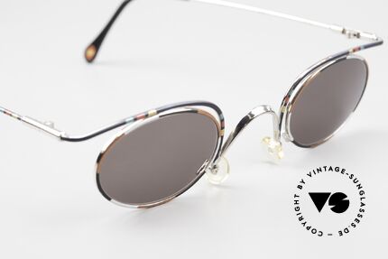 Casanova LC31 Crazy Oval Shades 80's 90's, unworn with gray sun lenses (for 100% UV protection), Made for Men and Women
