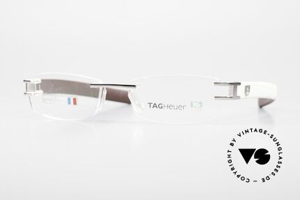 Tag Heuer L-Type 0116 Rimless Frame Leather Temples, Tag Heuer L-Type glasses, model 0116 in size 54-17, Made for Men