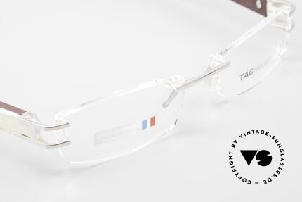 Tag Heuer L-Type 0116 Rimless Frame Leather Temples, NO RETRO EYEWEAR, but an old ORIGINAL from 2006, Made for Men