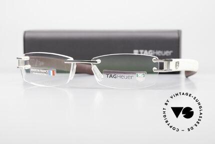 Tag Heuer L-Type 0116 Rimless Frame Leather Temples, Size: medium, Made for Men
