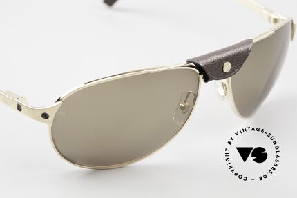 Cartier Santos Dumont Golden Eye Limited Edition, with brown buffalo leather bridge decor; AAA2359, Made for Men