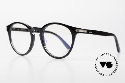 Cartier Panto C Men's Frame & Ladies Glasses, CT0018O, size 49/21, col. 004 black / ruthenium, Made for Men and Women