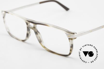 Cartier Eye Classics Men's Eyeglasses Platinum, Mod. EYE00081, in size 57/16, platinum-brushed, Made for Men