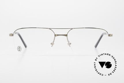 Cartier Semi T-Eye Titanium Frame Semi Rimless, comfortable half-rimless Nylor frame; Titanium, Made for Men