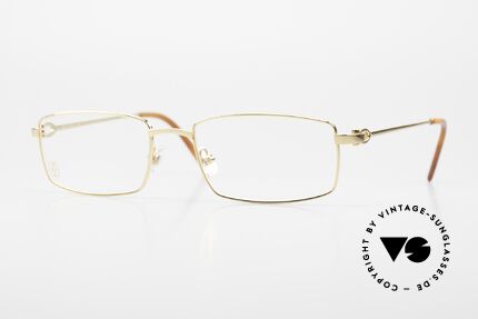 Cartier River Golden Luxury Frame Square Details