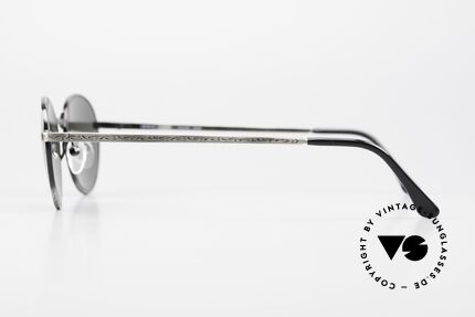 Giorgio Armani 129 Panto Round 90's Shades, the full frame is decorated with costly engravings, Made for Men and Women