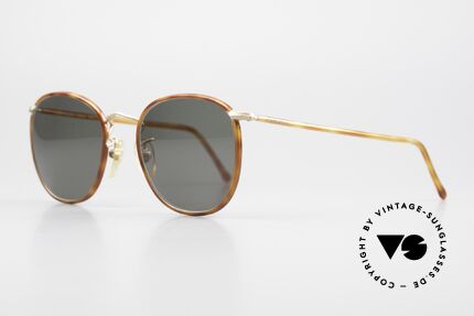 Giorgio Armani 141 Square Panto Sunglasses 90s, a combination of light tortoise and gold; size 50/20, Made for Men
