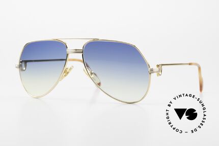 Cartier Vendome LC - S 80's Shades Blue To Yellow Details