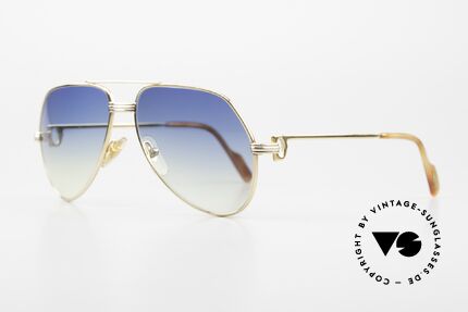 Cartier Vendome LC - S 80's Shades Blue To Yellow, a.o. worn by Christopher Walken (James Bond movie '85), Made for Men and Women