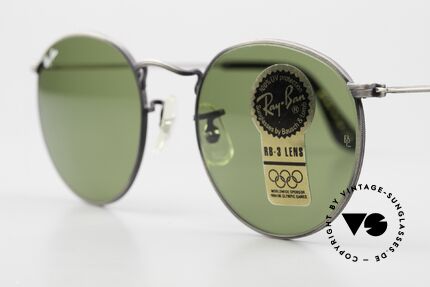 Ray Ban Round Metal 49 Round Vintage Shades USA, original name: B&L Round Metal, W0966, 49mm, RB3, Made for Men and Women