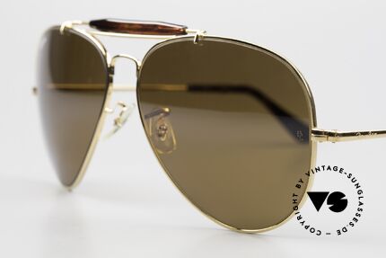 Ray Ban Outdoorsman II Tortuga Deep Groove Frame, the B&L lenses are slightly mirrored and hardened, Made for Men