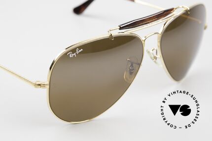 Ray Ban Outdoorsman II Tortuga Deep Groove Frame, NO RETRO; old Bausch&Lomb Ray-Ban USA original, Made for Men