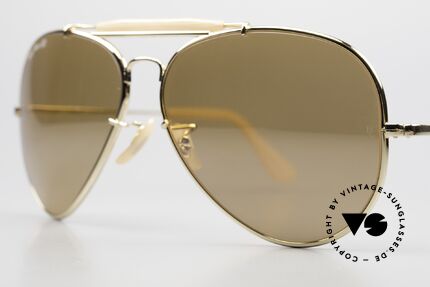 Ray Ban The General 62mm RB50 Mirrored B&L Lenses, 24kt gold plated & with mirrored RB50 sun lenses, Made for Men