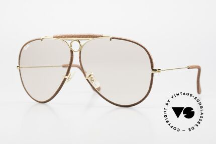 Ray Ban Shooter Leathers Changeable B&L Sun Lenses, classic Shooter sunglasses by RAY-BAN; large size 62°14, Made for Men