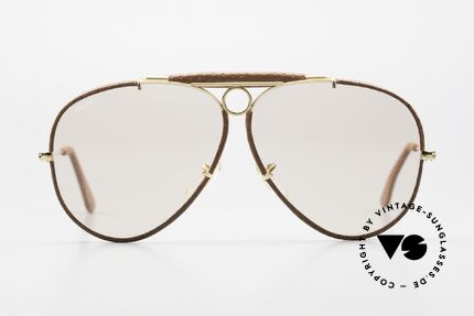Ray Ban Shooter Leathers Changeable B&L Sun Lenses, Special Leather Edition (very hard to find); made in USA, Made for Men