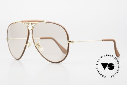 Ray Ban Shooter Leathers Changeable B&L Sun Lenses, orig. Bausch&Lomb mineral lenses (100% UV protection), Made for Men