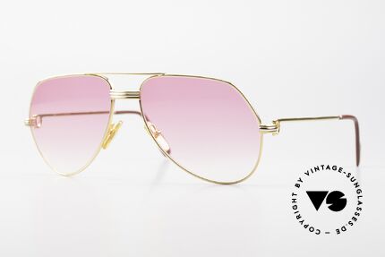 Cartier Vendome LC - M The Pink 80s Luxury Glasses, Cartier Vendome Aviator sunglasses from the 80's/90's, Made for Men and Women