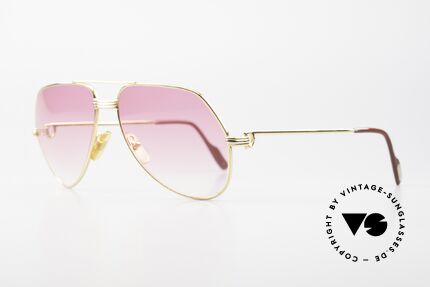 Cartier Vendome LC - M The Pink 80s Luxury Glasses, here, Louis Cartier (LC) decor: medium size 59-16, 135, Made for Men and Women