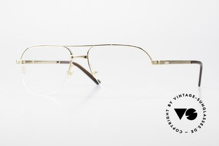 Cartier Santos De Cartier Titanium Specs Semi Rimless, men's glasses of the Santos De Cartier Collection, Made for Men