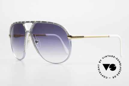 Alpina M1 Vintage Frame 80's Iconic, antique silver ornamental cover & golden temples, Made for Men and Women