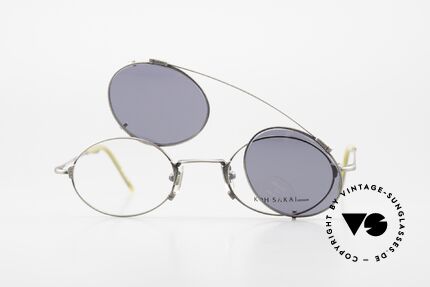 Koh Sakai KS9711 Vintage Glasses Oval Clip On, Size: small, Made for Men and Women