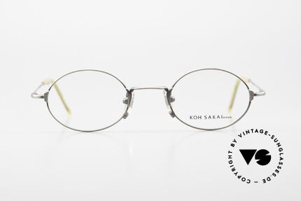 Koh Sakai KS9711 Vintage Glasses Oval Clip On, Size: small, Made for Men and Women