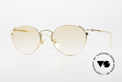 Jean Paul Gaultier 57-2271 22ct Gold-Plated Frame 90's, rare vintage Jean Paul Gaultier designer sunglasses, Made for Men and Women
