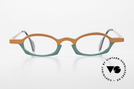 Theo Belgium Bioval Combi Reading Glasses, very discreet combination of plastic and metal, Made for Women