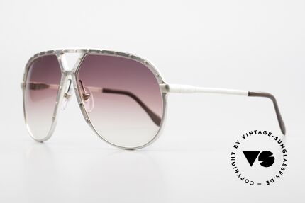 Alpina M1 Rare Antique Silver Frame, rare maroon-gradient sun lenses; 100% UV prot., Made for Men