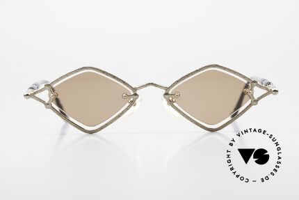 Jean Paul Gaultier 56-7203 Art Sunglasses True Vintage, fancy frame construction (fantastic integrated lenses), Made for Men and Women
