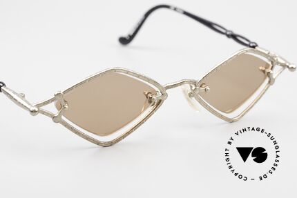 Jean Paul Gaultier 56-7203 Art Sunglasses True Vintage, brown sun lenses with 100% UV protection; + orig. case, Made for Men and Women