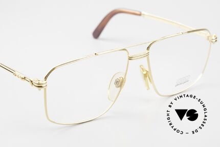 Gerald Genta New Classic 21 24ct Gold Plated Men's Specs, unworn, one of a kind with serial number, size 57-15, Made for Men