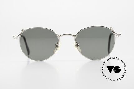 Jean Paul Gaultier 55-5105 Rare 90's Steampunk Shades, sturdy metal frame with fancy temple details, Made for Men and Women