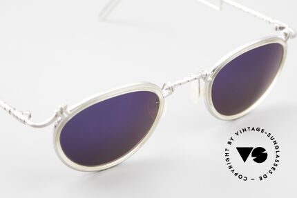 DOX 02 HLS Titanium Frame Mirrored, with bluish mirrored sun lenses for 100% UV protection, Made for Men and Women