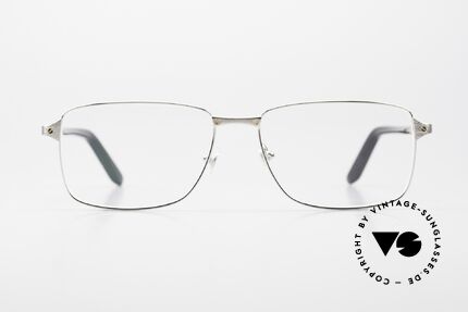 Cartier Core Range CT0040O Men's Luxury Glasses Square, model-number CT0040O, col. 005 (silver-black), Made for Men