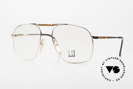 Dunhill 6046 80's Frame Leather Appliqué Details