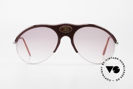 Bugatti 64902 Rare 1970's Luxury Shades, costly, rhodium-plated frame with burgundy front!, Made for Men