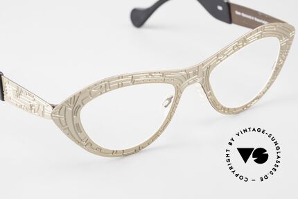 Theo Belgium Diamond Artwork Strook Frame, unworn, NOS; like all our vintage Theo eyewear, Made for Women