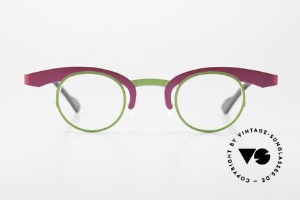 Theo Belgium O Fancy Panto Eyeglasses, the Theo model with the shortest name "O", Made for Women