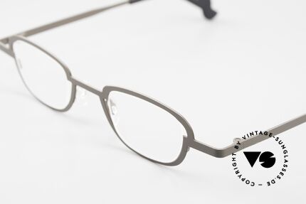 Theo Belgium Switch Unisex Designer Eyeglasses, color code 346 (gray), 137mm width = M to L size, Made for Men and Women