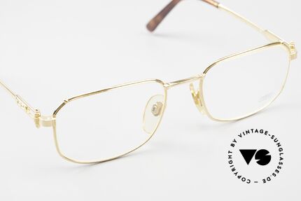 Gerald Genta Gold & Gold 04 Gold Plated 90's Metal Frame, unworn, one of a kind with serial number, size 54-19, Made for Men