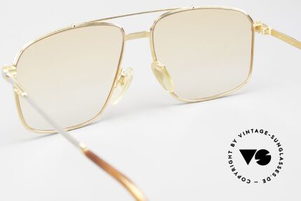 Gerald Genta New Classic 21 High-End Metal Frame 24ct, orange-gradient sun lenses (also wearable at night), Made for Men
