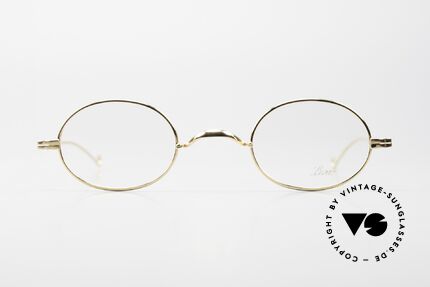 Lunor II 10 Oval Frame Yellow Gold, full rimmed frame: YELLOW GOLD (shines like fine gold), Made for Men and Women