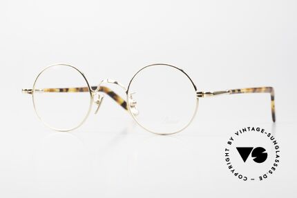 Lunor VA 110 Round Frame Gold Plated, old Lunor eyeglasses from the 2012's eyewear collection, Made for Men and Women