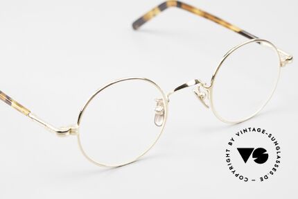 Lunor VA 110 Round Frame Gold Plated, top-notch craftsmanship & timeless round frame design, Made for Men and Women
