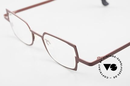 Theo Belgium Transform Women's Metal Eyeglasses, col. 763 (ruby colored), L size 41-22 (140mm width), Made for Women