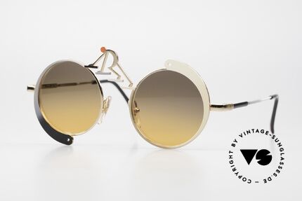 Casanova SC5 Evolution Sunglasses 80's, Casanova art sunglasses with yin and yang symbol, Made for Men and Women